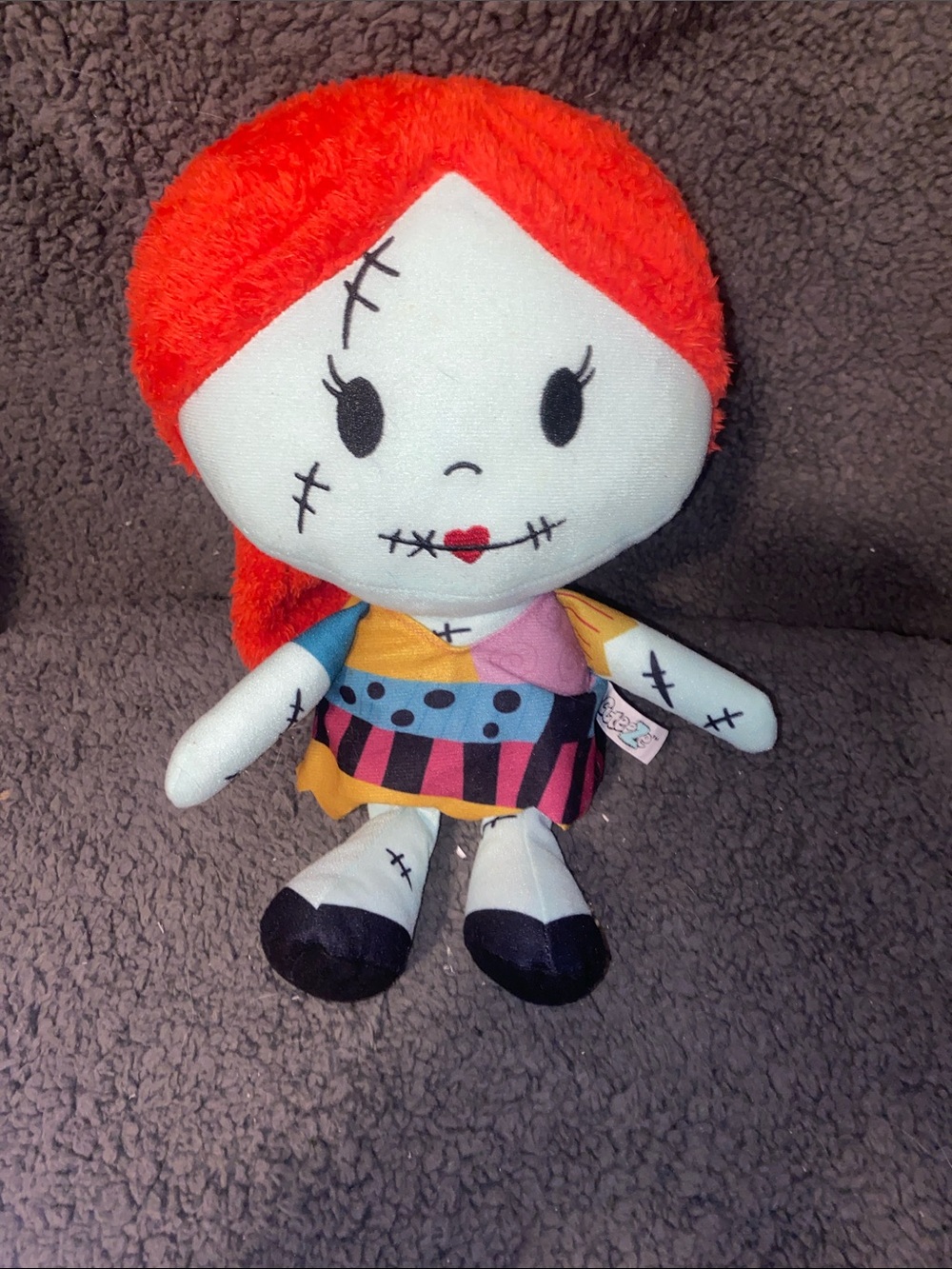 Disney Baby Sally Patchwork Plush Doll with Bright Red Hair